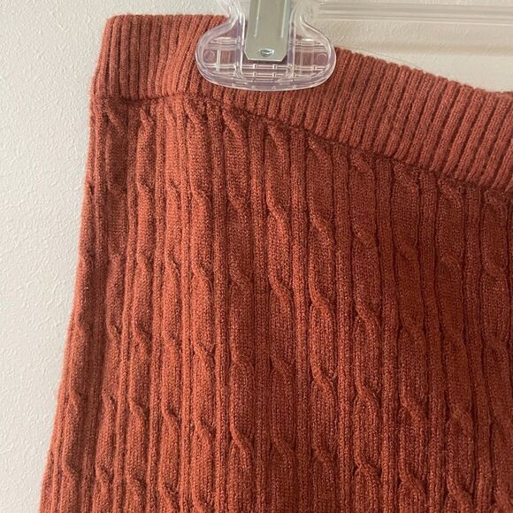BB Dakota Steve Madden Cable Knit Rust Orange Mini Skirt M NWT - Picture 3 of 15